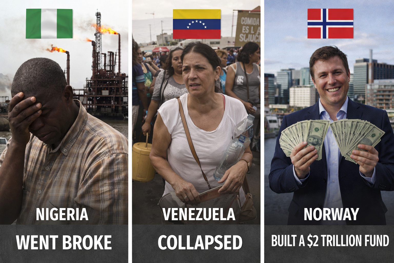 Nigeria Found Oil. Went Broke. Venezuela Found Oil. Collapsed. Norway Found Oil… And Built a $2 Trillion Fund