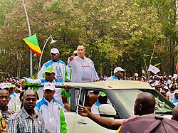 President Denis Sassou Nguessou during the presidential campaign 