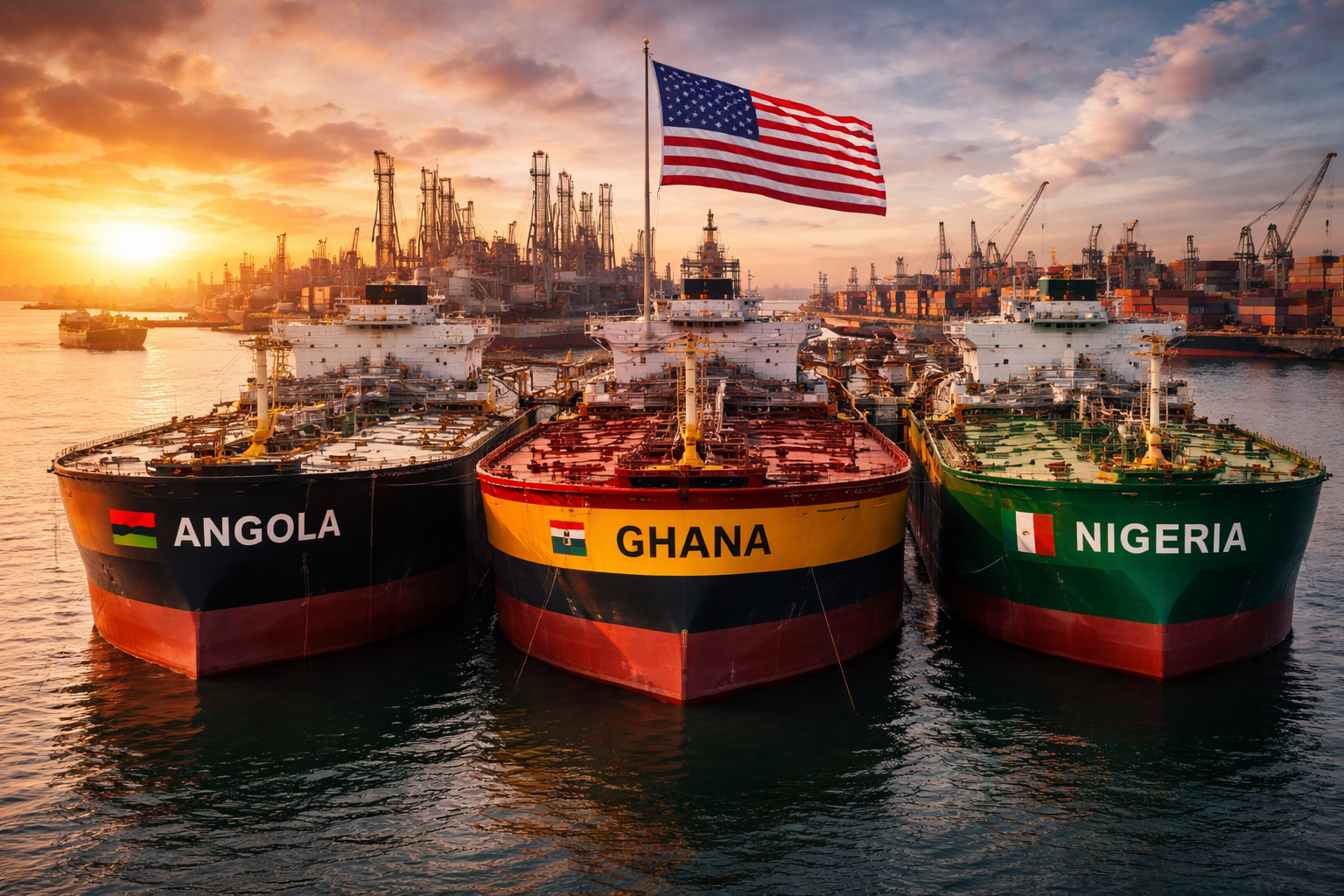 Angola and Ghana rise as Nigeria loses ground in the U.S. oil market.