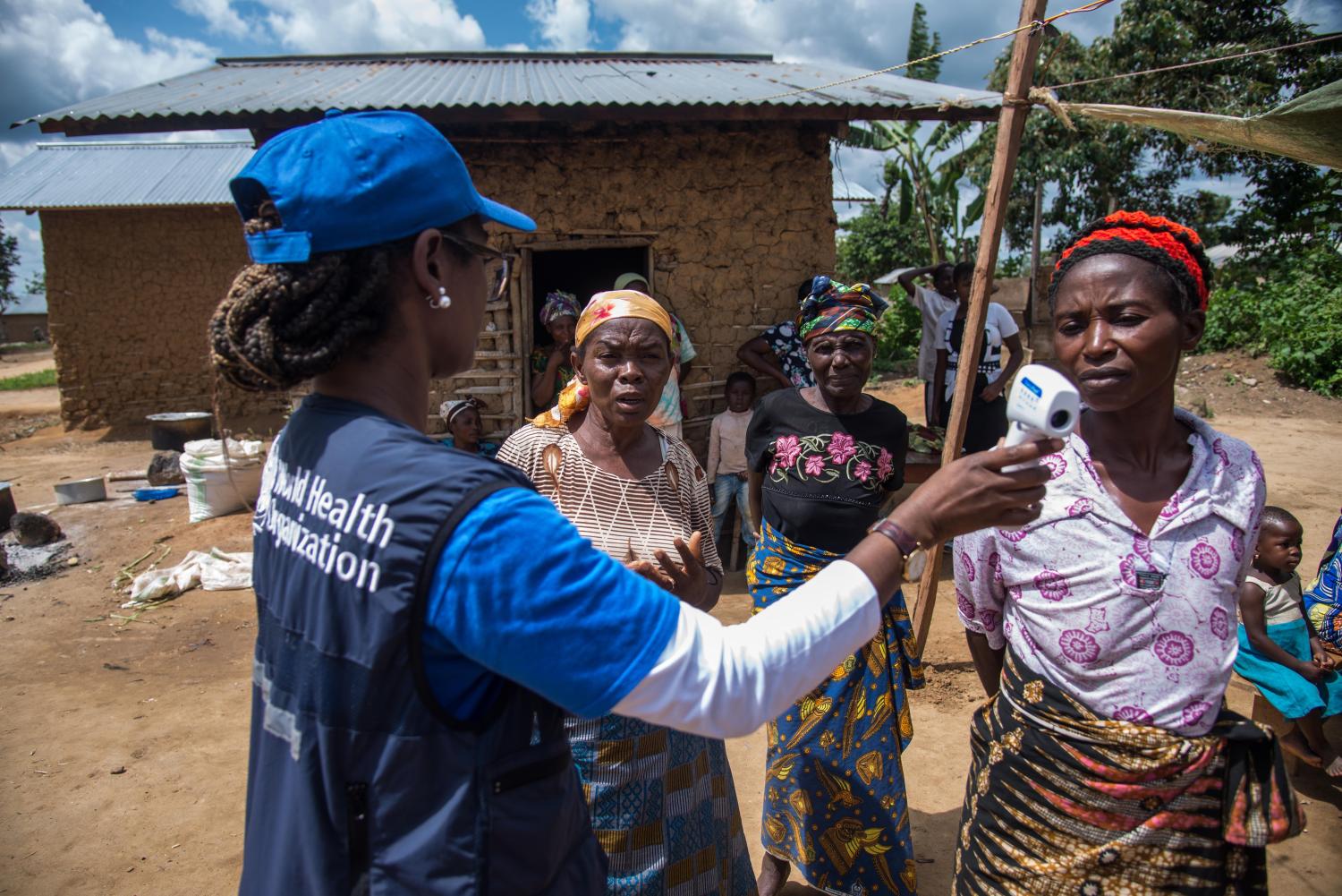 A health worker conducting Ebola contact tracing in the Democratic Republic of Congo