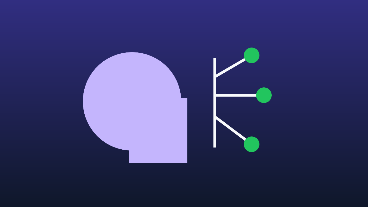 Original editorial illustration of a human profile and connected support nodes representing mental wellness and recovery