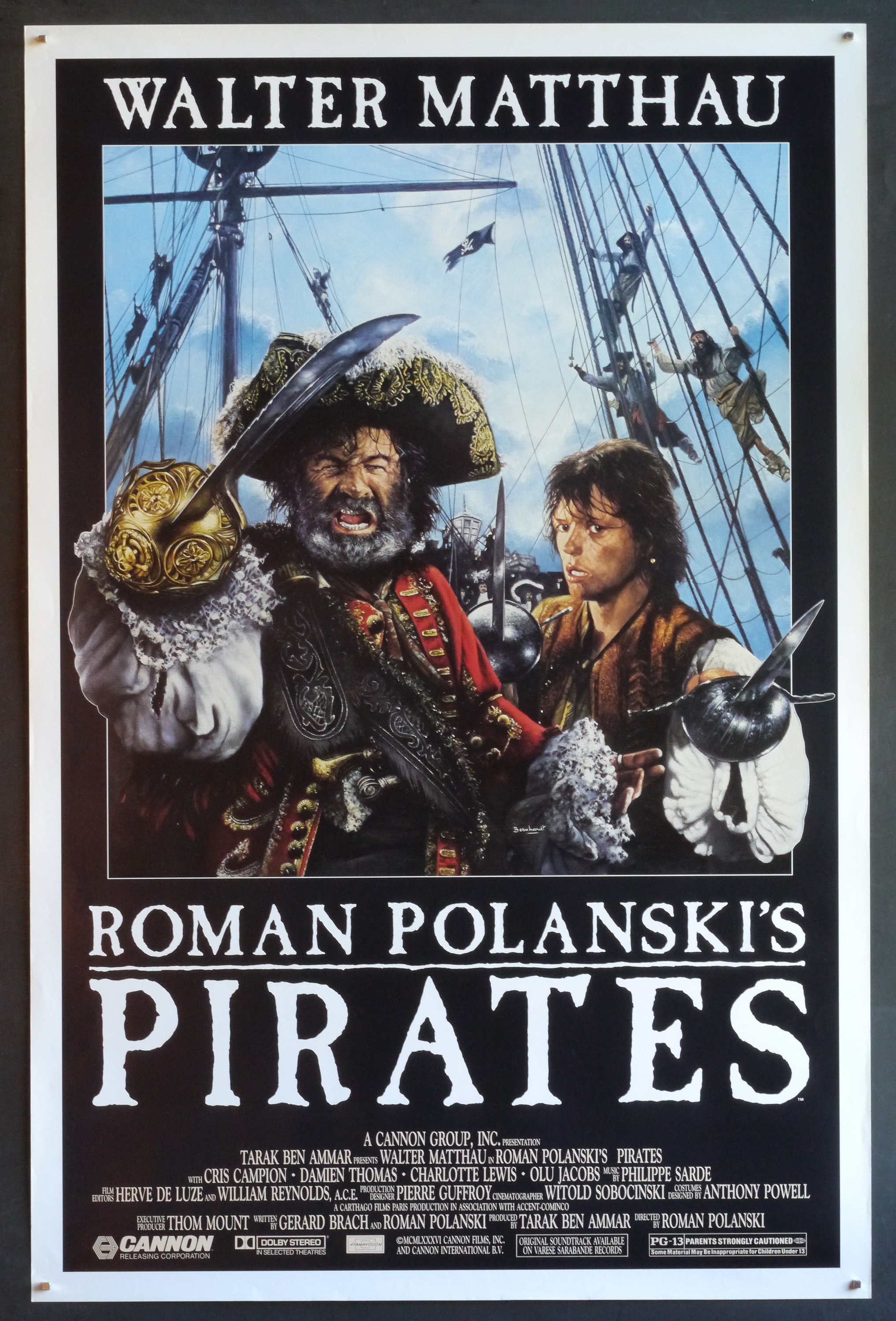 Original theatrical poster for Pirates, 1986