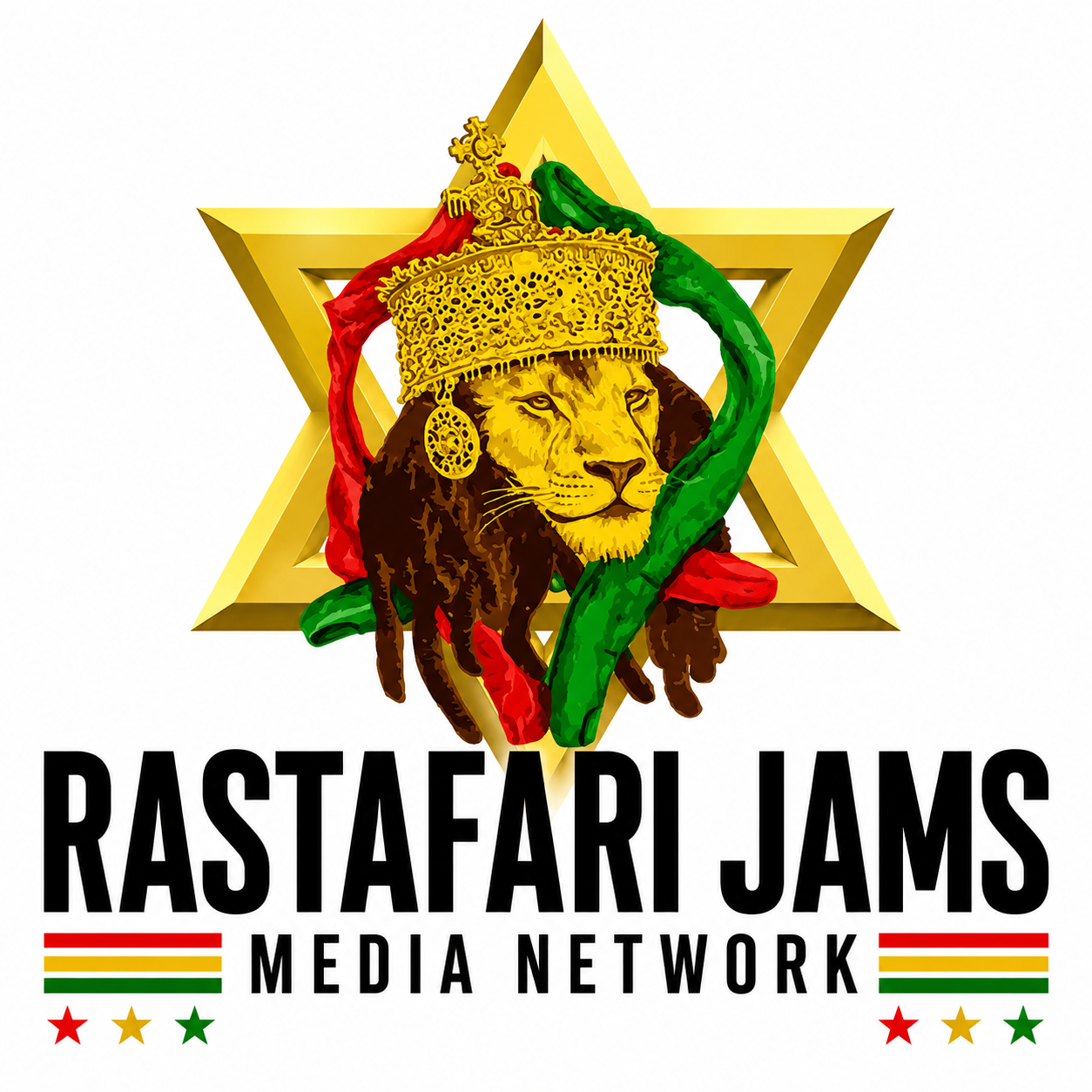 Official Rastafari JAMS Media Network logo supplied by the organization for editorial use